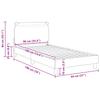 Kids Bed Frame with Headboard Dark Grey 90 x 190 cm Fabric