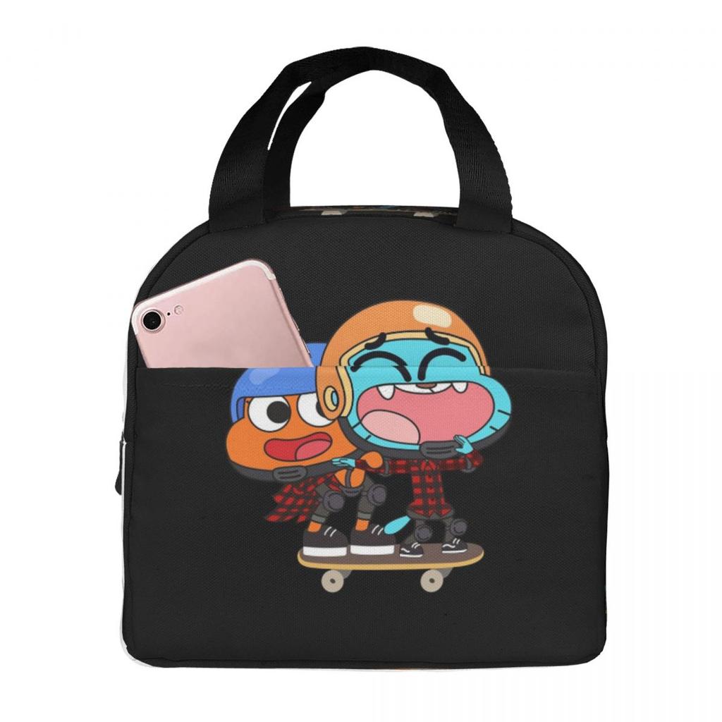 Gumball Darwin Skate Insulated Lunch Bag for Women Office Cooler Thermal Food Box Tote Portable Lunch Boxes Container