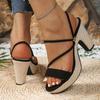 Fashion High Heel Sandals for Women Summer 2025 Peep Toe Gladiator Shoes Woman Comfort Block Heel Platform Sandalias Mujer