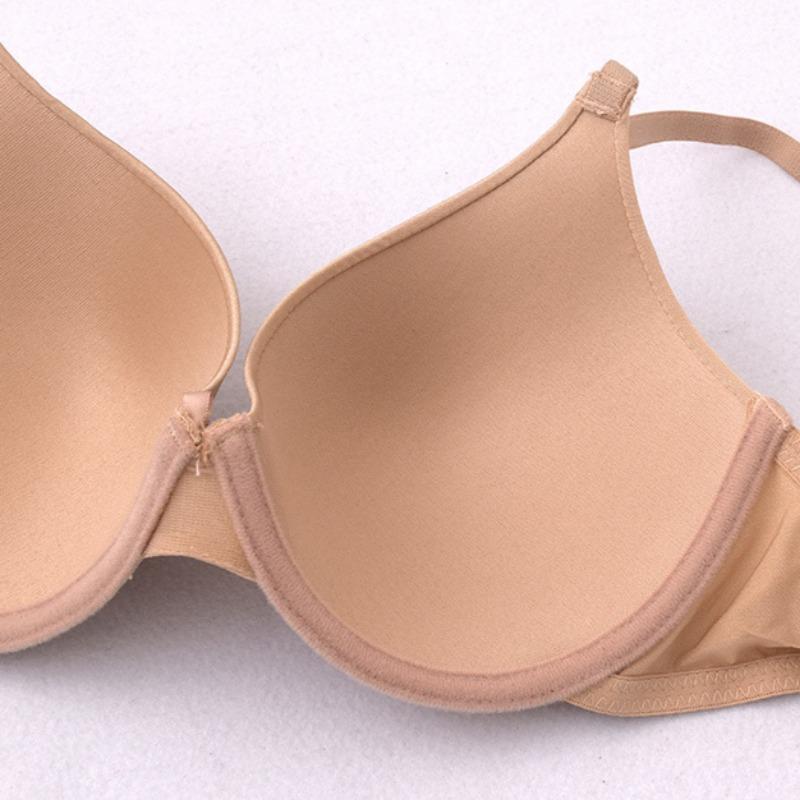 Große Größe Glatter BH Dünnes Cup Große Brust Kleine Unterwäsche mit Bügel Unterwäsche