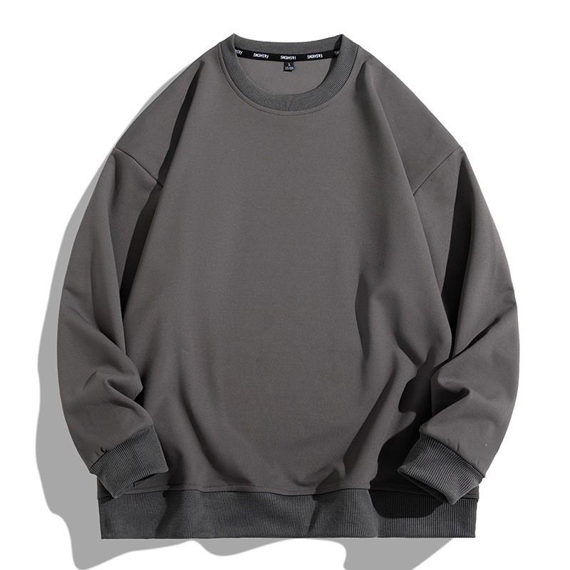 Unisex Oversized Cotton Crewneck Sweatshirt Loose Fit Long Sleeve Pullover Casual Wear