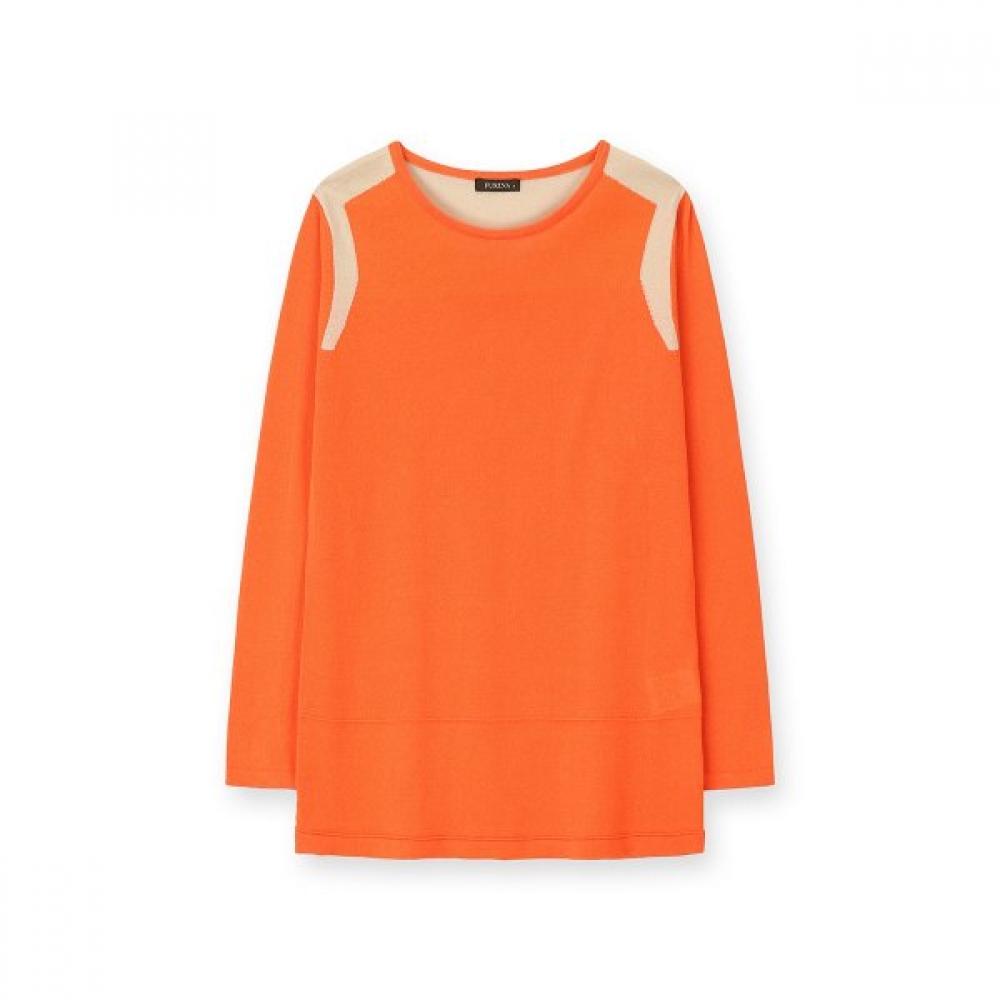 Furina InTarsia CoTTon Round KniT T shirT oranges/S (85)