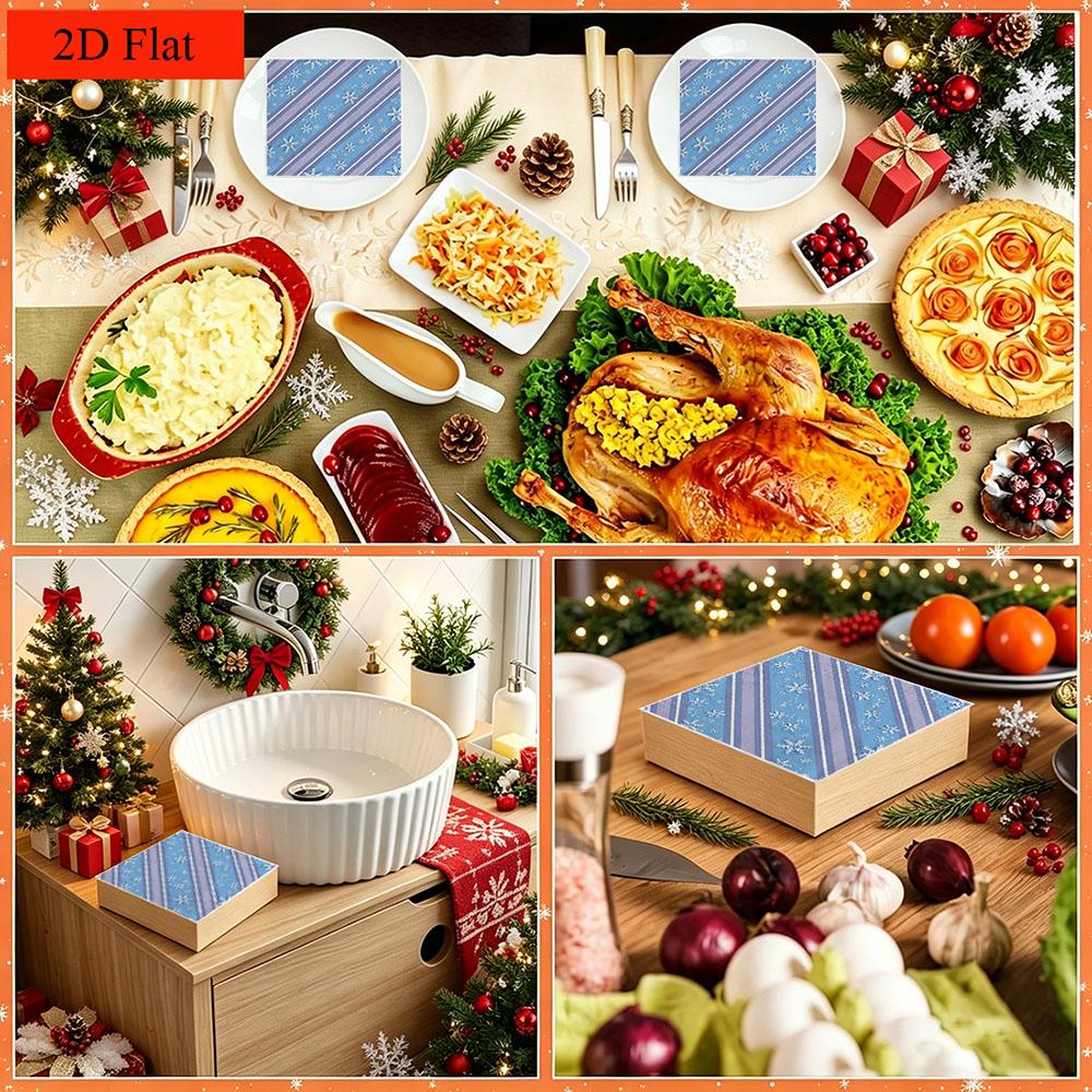 20pcs Disposable Napkins with Snowflake Pattern Print for Wedding,Parties,and Daily Use for Thanksgiving Fall Christmas Table Decoration