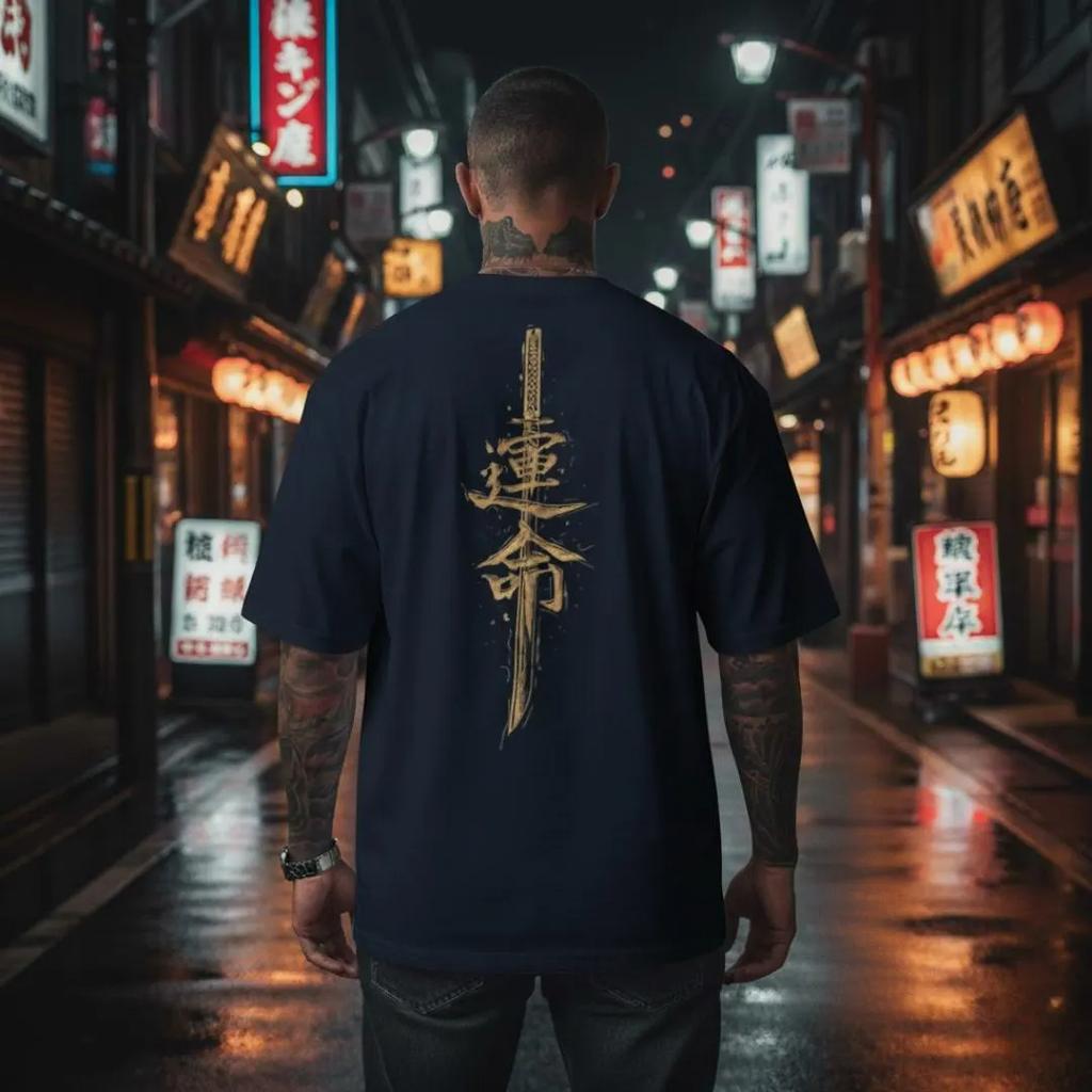 Japanese Samurai Sword Pattern Tshirt Unisexs Tshirt Summer New Item Suitable For Both Unisex And Unisex Casual Tshirt