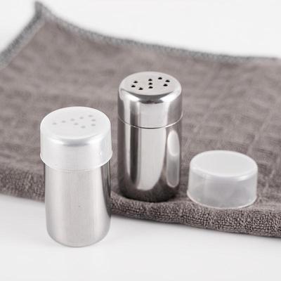 2Pcs Mini Stainless Steel Cooking Tool Spice Shaker Seasoning Jar Salt Sugar Bottle Pepper Spice Shaker Bottle Multifu Dispenser