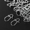 100 pcs/lot joli baril de pêche pivotant boutons-pression de sécurité crochets hameçon boîte de matériel de pêche accessoire outil leurres