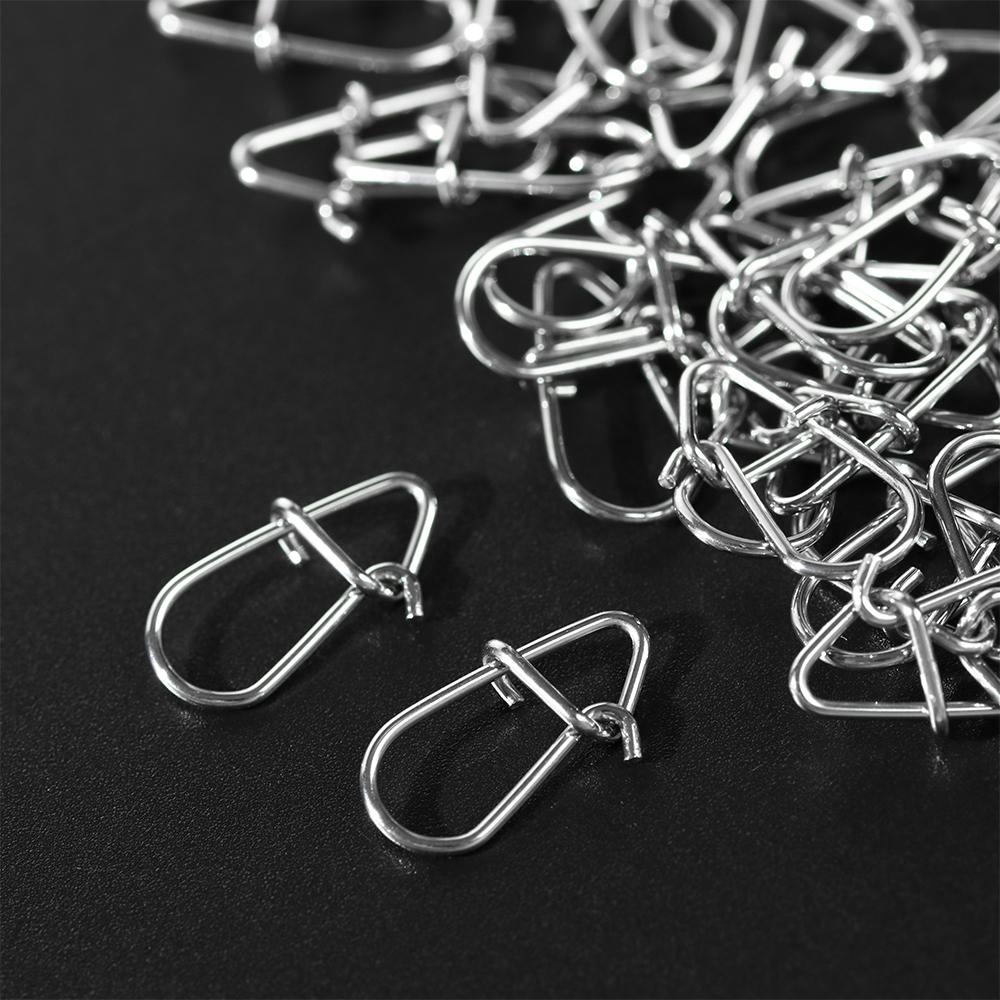 100 pcs/lot joli baril de pêche pivotant boutons-pression de sécurité crochets hameçon boîte de matériel de pêche accessoire outil leurres