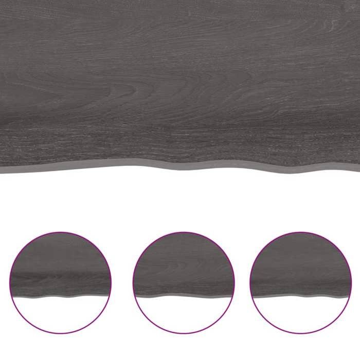 VidaXL Étagère murale gris foncé 60x40x2 cm bois chêne massif traité 363767