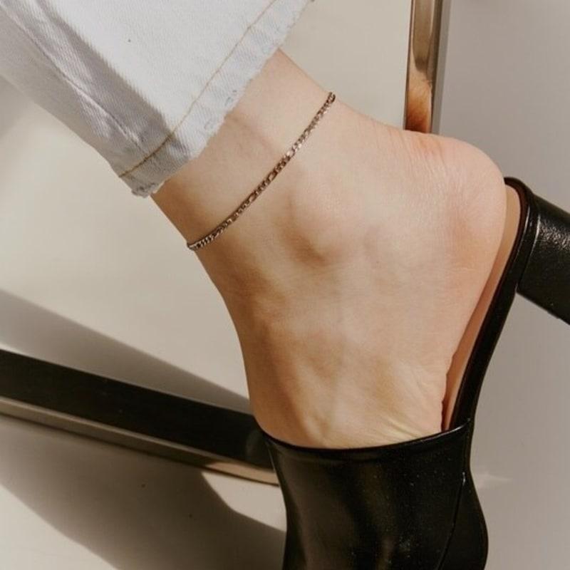 

LOVE ME MONSTER [Surgical] Flat 2 Shape Chain Anklet S_22cm