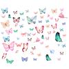 Overseas Trade Glow In The Dark Wall Stickers, Pink Blue Green Butterfly Design, Girls Bedroom Kids Room, Kindergarten