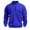 Stand-up Collar Spring and Autumn Men's Sweatshirt Zipper Multi-pocket Semi-zipper Pullover Sports and Casual Top