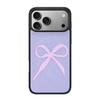 Ins Niche Retro Pattern Bow Is Suitable for Apple 17Promax Mobile Phone Case IP16 Matte PC15Pro Hard Case