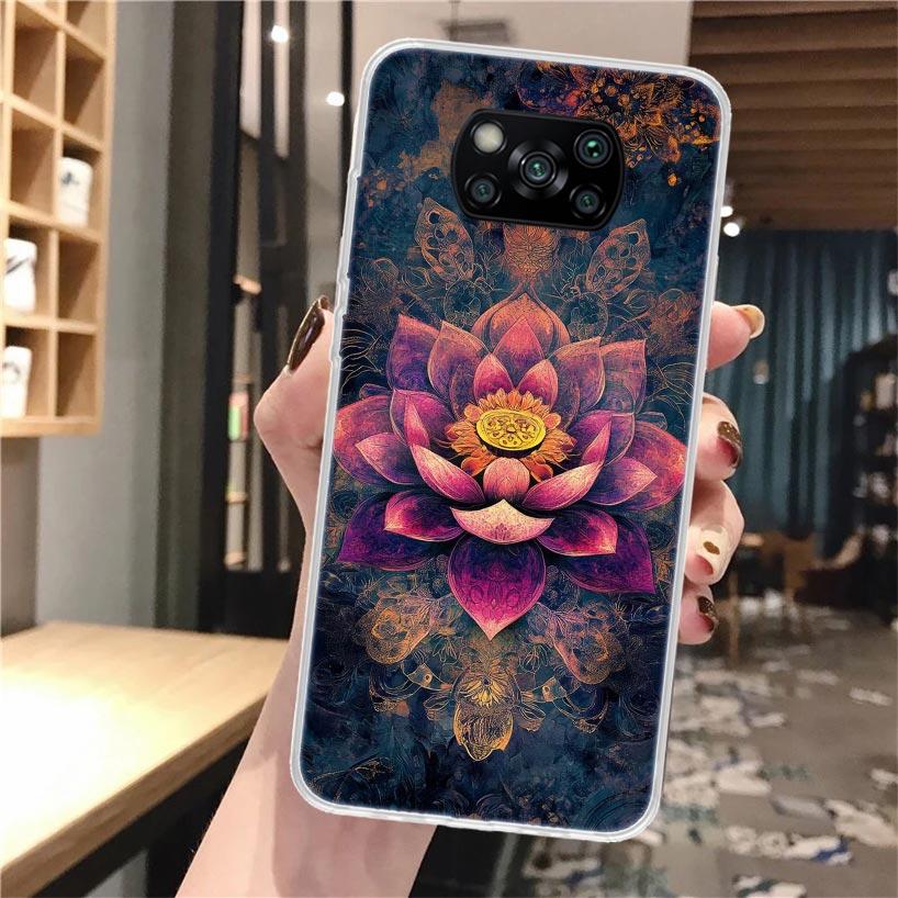 

Мандала Чакры Настойчивость Йога Силиконовый Чехол Для Телефона Для Xiaomi Poco X3 Nfc X5 X6 X7 F7 Ultra F6 F5 Pro M6 M5S X4 F4 GT M4 M3 F3 Обложка Xiaomi Poco X3 Pro