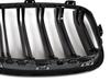 BMW 1 F20 / F21 11-14 3/5D Hatchback Grille Set Between Headlights (Kidneys), Left & Right, Black Glossy Double Bar