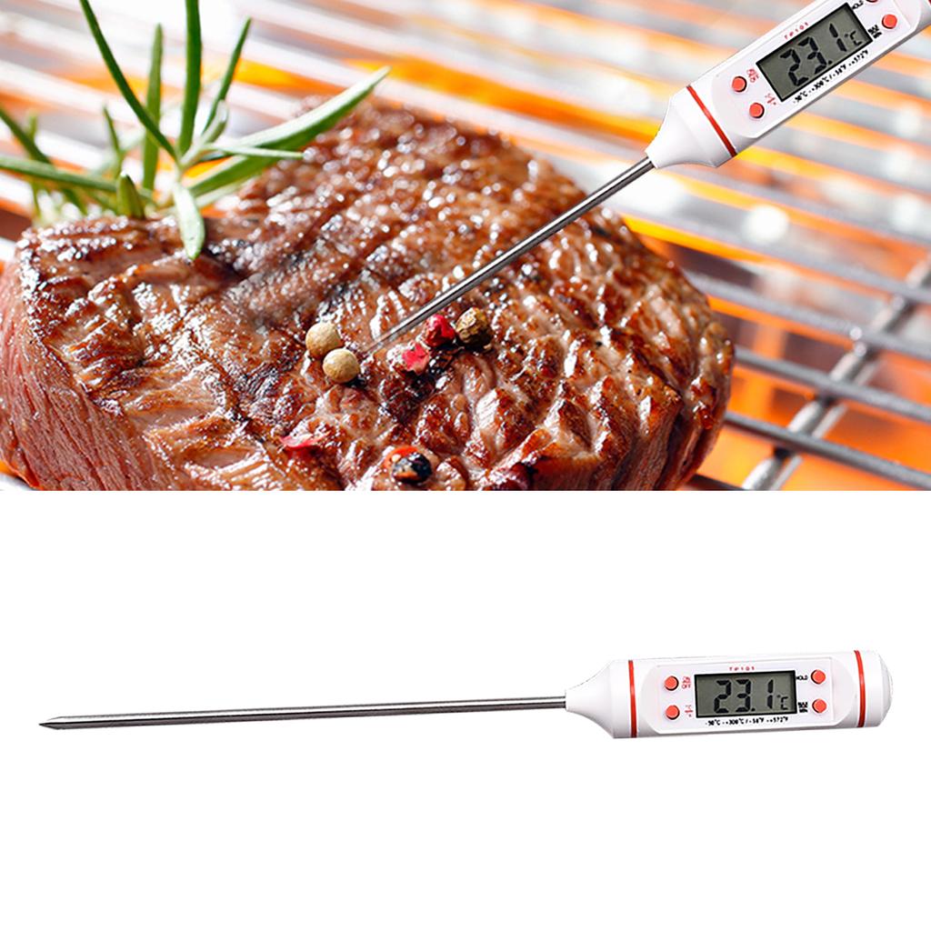 TP 101 Food Thermometer Kitchen Grill Probe Thermometer Milk Water Electronic Thermometer White