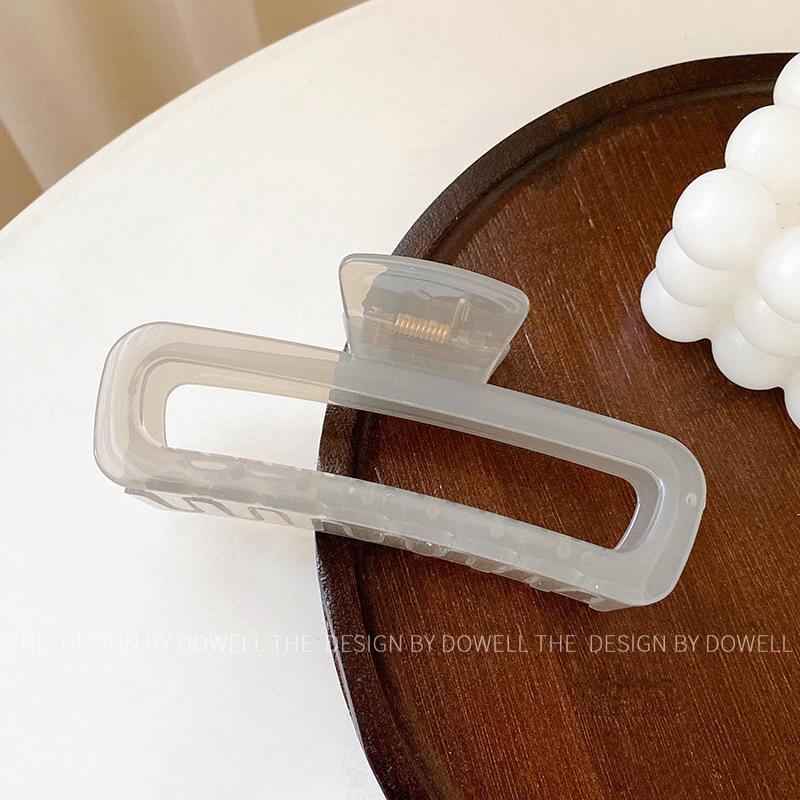 Contemporary Candy Color Oversized Hair Clip For Women Featuring Elegant Geometric Styles