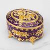 Oval Rose Enamel Box European Style Antique Storage Case Earring Display Box  Ring Organizer
