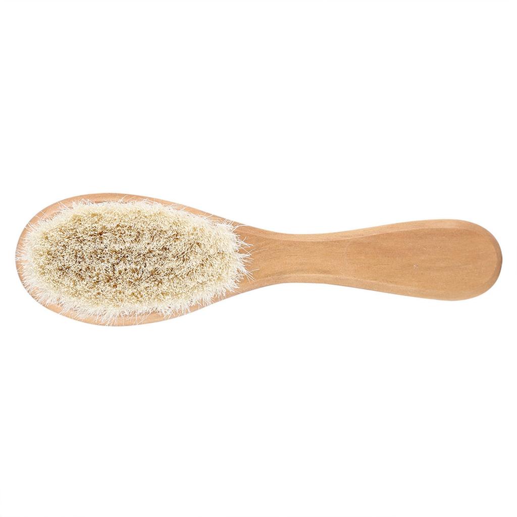 Grooming Comb Baby Comb Brush, Multifunction Natural Goat Hair Comb, Infant Hair Massage for Baby At Home