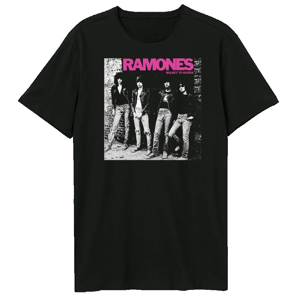 

Ramones Rocket To Russia Peripheral Pattern Printing Summer Luxury Brand Pure Men s and Women s T-Shirts Short Sleeves XXXXXL чёрный