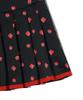Yuhee Flower Pleats Lace Skirt Black