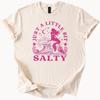 Just A Little Bit Salty Mermaid Shirt Beachy Ocean Graphic Tee Coastal Aesthetic Summer Sea Life Design Sea Lover Tshirt