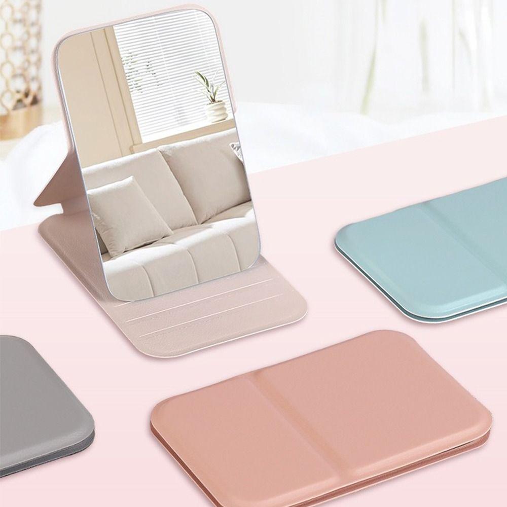 Pu Leather INS Desktop Stand Mirror Compact Cosmetic Mirror Vanity Mirror  Cosmetic Tools