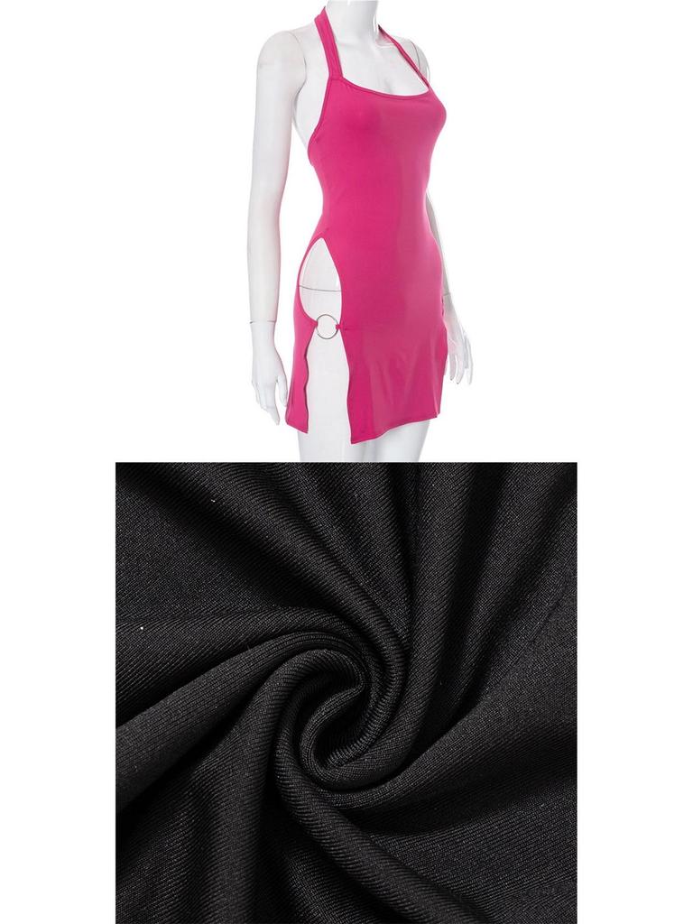 European/American Style 2026 Summer Halterneck Backless Bodycon Dress