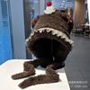 Cute cherry bear knitted plush hat female autumn and winter photo bag head ear protection hat soft waxy warm Lei Feng hat