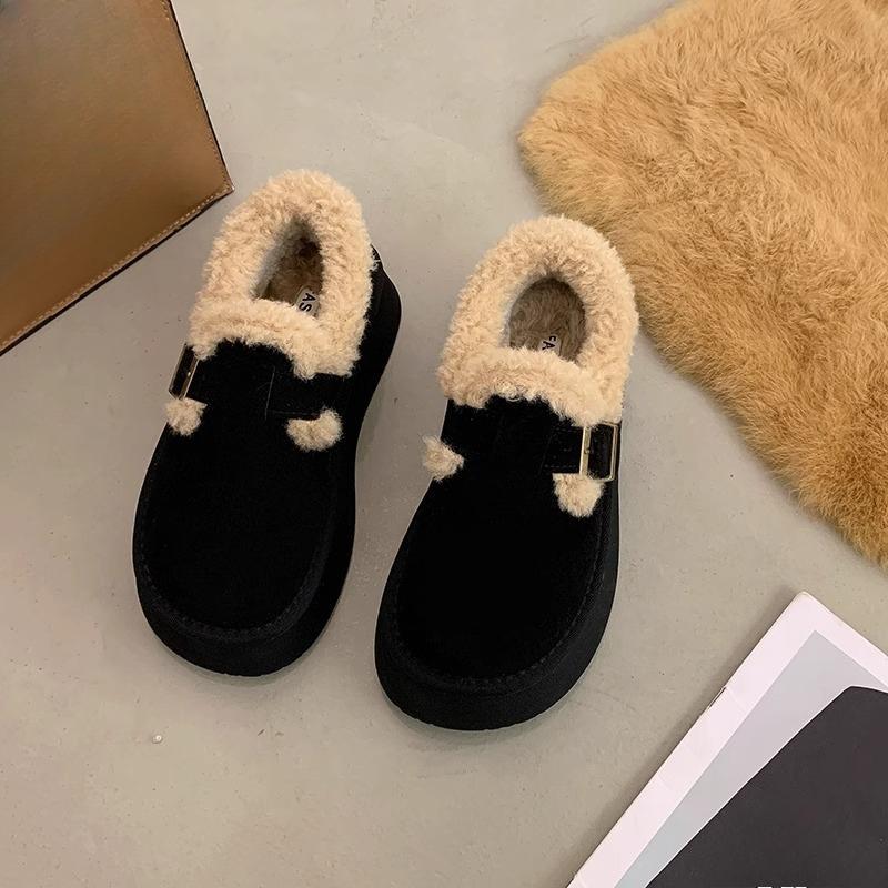 New Women's Shoes with Thick-soled Soles, Fleece and Thickened Snow Boots