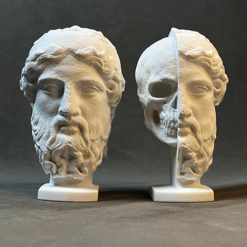 Resin Handicraft Bust Sculpture Roman Figure Sculpture Abstract Human Body Imitation Gypsum Decorative Figurines Home Decor