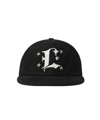 Lujeoseukeulleob Corduroy L Logo Studded Cap Black
