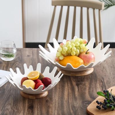 Keramik-Obstschale, Obstkorb für den häuslichen Gebrauch, Snack- und Trockenaufbewahrungsschalen, kreatives Wohnzimmer, Couchtisch, Obstteller, Obstschalen