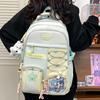 Small fresh sweet style student backpack nylon light and versatile casual backpack girl's heart ins Korean version school bag