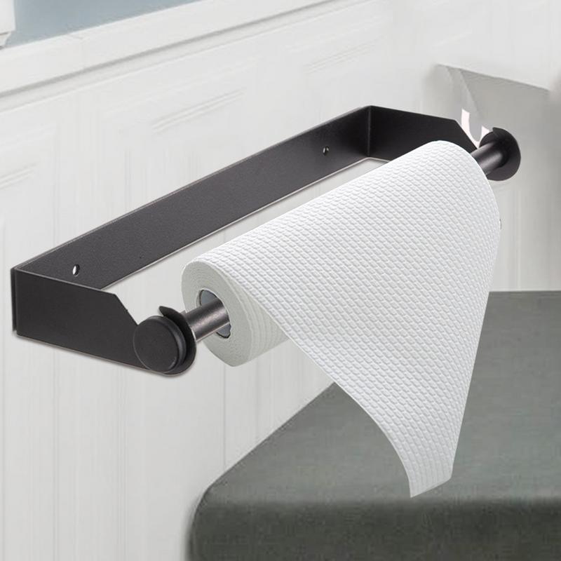 Wand Papierhandtuchhalter Rollenständer Organizer Selbstklebend Oder Bohren Edelstahl Papierhandtuch Unter Schrank Ablage Für