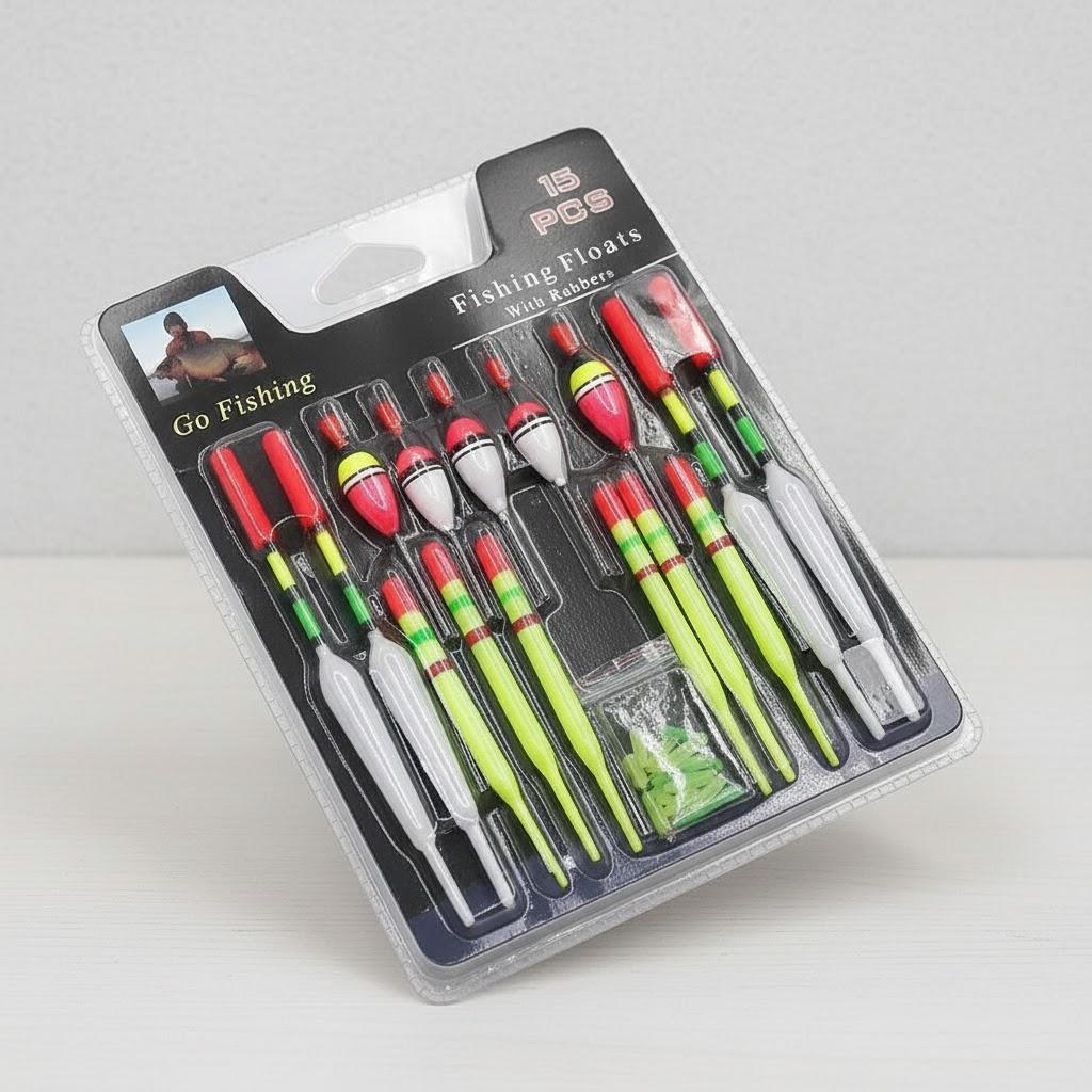 Набор поплавков для рыбалки 5 шт. 15 шт. Высокочувствительные деревянные поплавки Прочные рыболовные аксессуары Многоцелевые приманки для рыбы Снасть