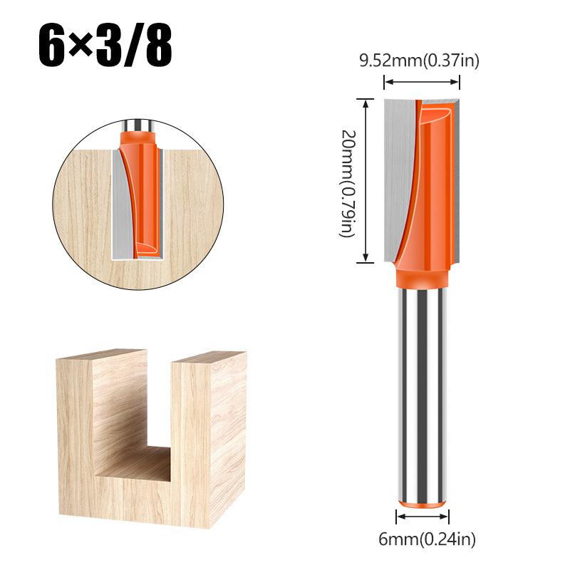 6Mm Woodworking Bottom Cleaning Knife Slotting Knife Woodworking Milling Cutter Notch Knife Edge Trimming Machine Cutter Head Grooving Straight Cutter