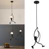 Modern Hanging Chandelier Creative Iron People Lamp Elegant Hanger 