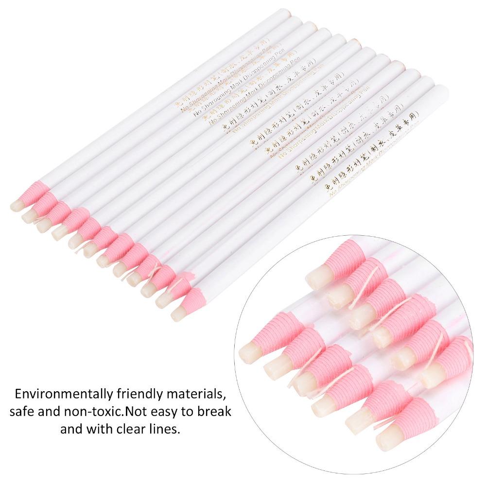 24pcs Multi-Functional Fabric Marking Pencil No Sharpening Heat Erasable Pencil  For Tailor