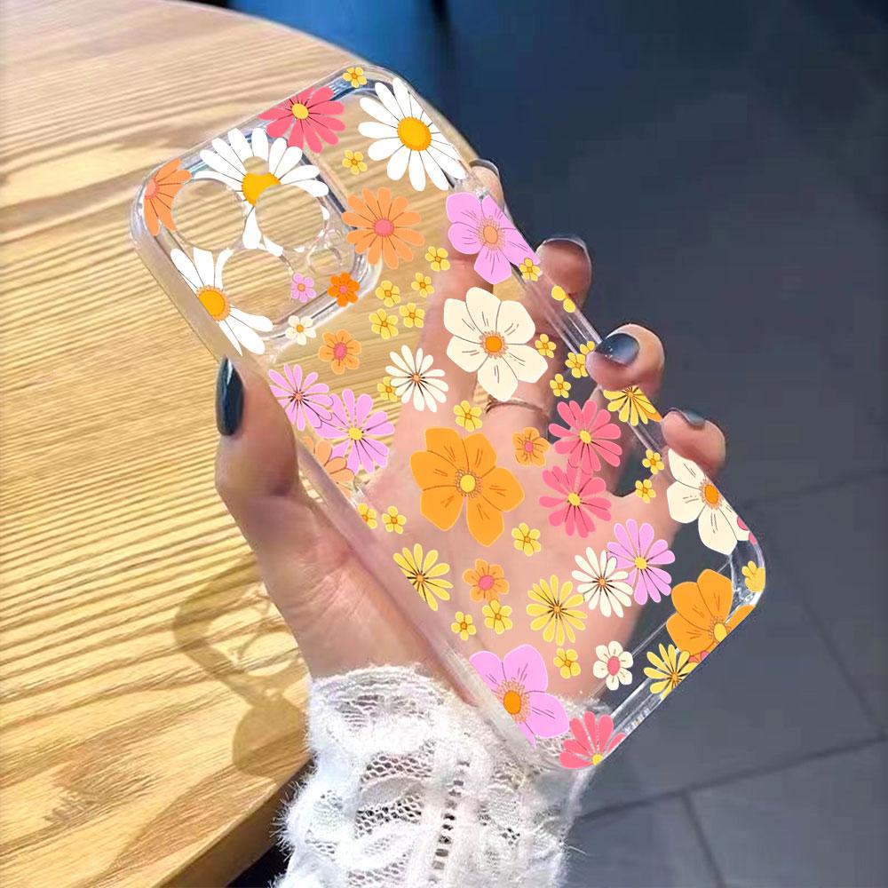 Buntes Gänseblümchen-Muster Handyhülle für Xiaomi Redmi Note 15 14 13 12 11 10 9 8 7 Pro Plus Weiche stoßfeste Schutzhülle