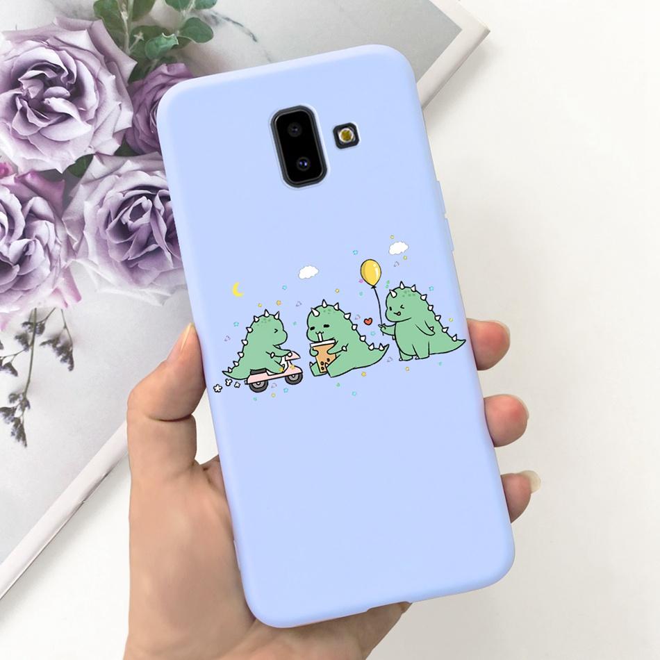 For Samsung Galaxy J6 Plus 2018 Case Samsung J6 (2018) J6+ J 6 J6Plus J610F J600G Cute Candy Color Soft Silicoe Phone Back Cover