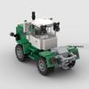 MOC Bricks Compatible Green Tractor Building Set - Creative Toy Blocks