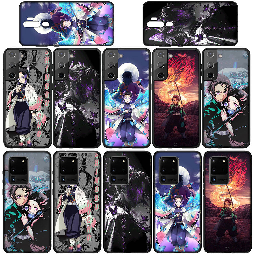 For Samsung Galaxy S24 S23 iPhone 16 15 14 Xiaomi Redmi Note 13 12 11 10 Plus 9 Pro Max X XR Telefondeksel Kochou Shinobu Demon Slayer OPPO Huawei Deksel
