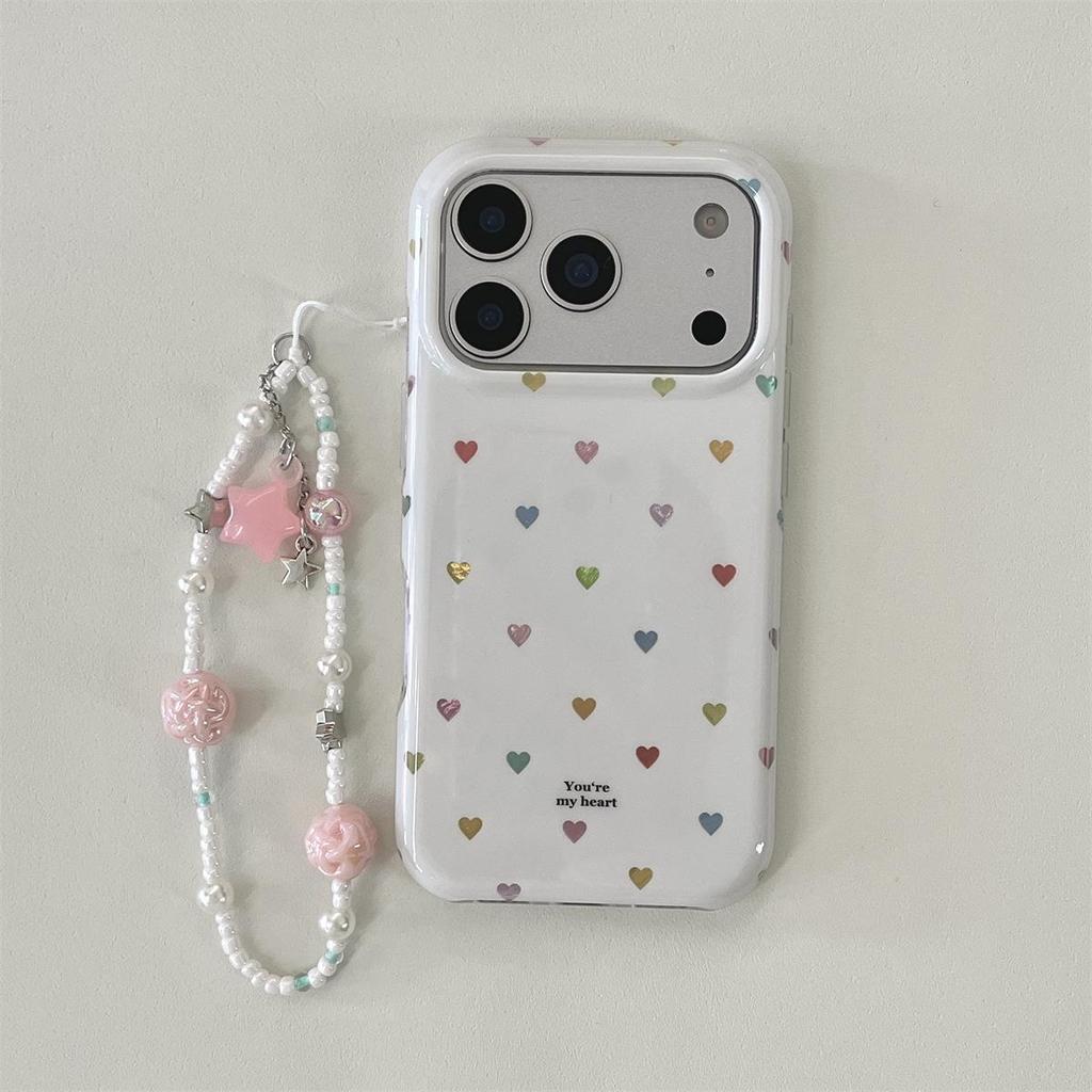 Premium Dual-Layer Heart Design Drop Protection Case for iPhone 14/13 PROMAX