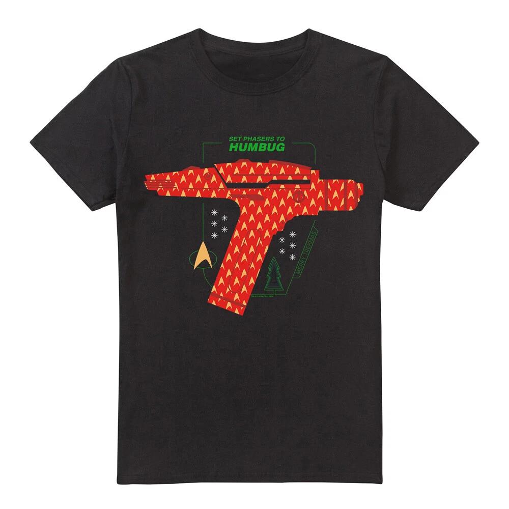 Star Trek The Original Series Christmas Phaser Set To Humbug TShirt S-5XL, Black 4XL