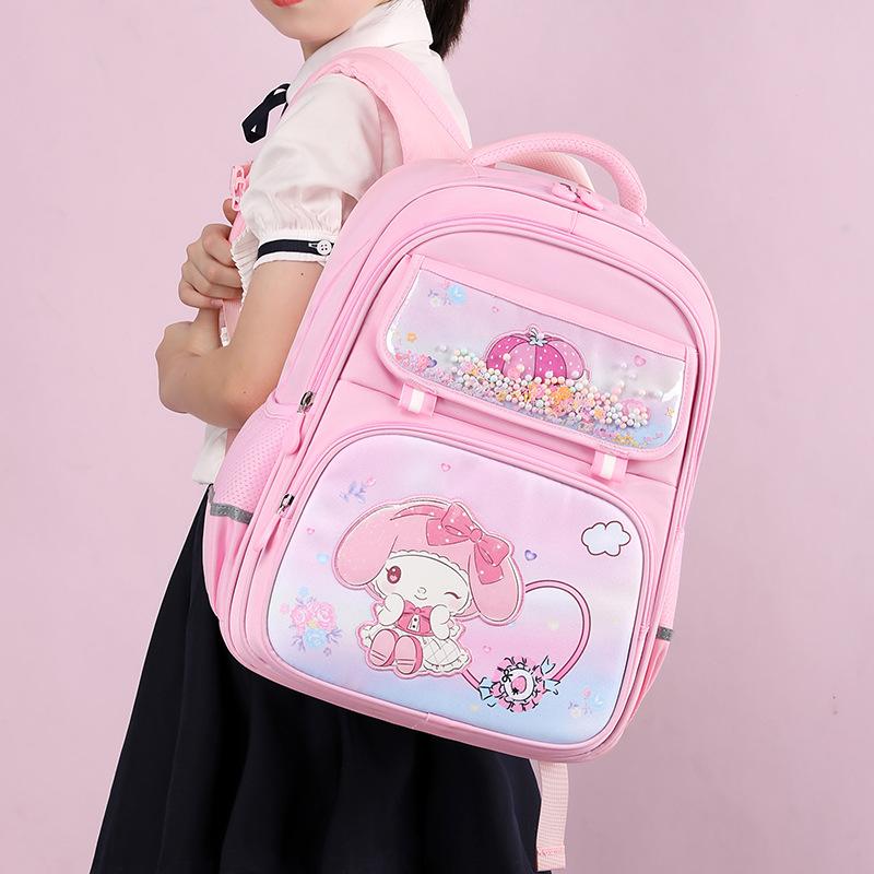 Student Cartoon Fresh Girl Schoolbag Decompression Spine Protection Schoolbag Multi-compartment Large-capacity Backpack