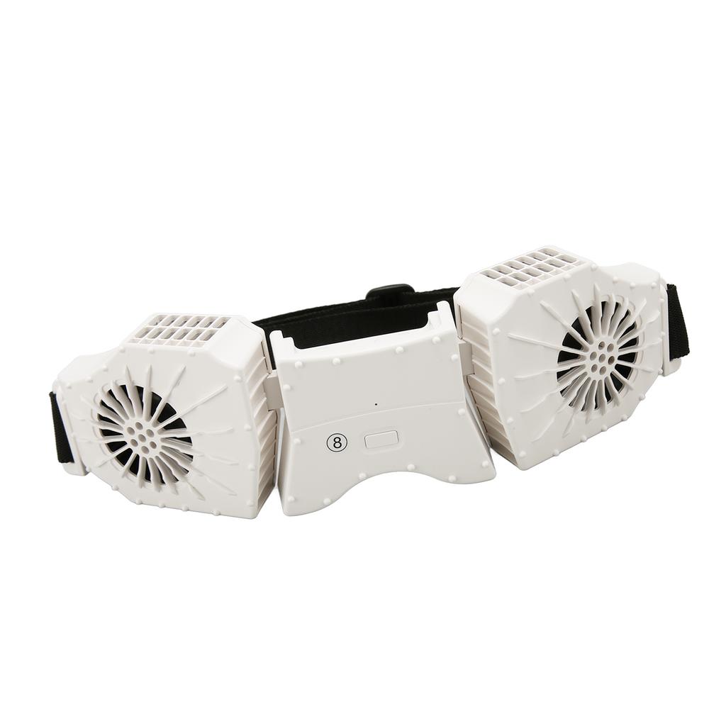 Waist Fan 3 Speed 8000mAh 5V 2A Type C Fast Charging Portable Wearable Belt Fan for Climbing Hiking