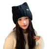 Korean Version of Autumn and Winter New Hat for Women Fashion Letters and Logo Cute Bear Knitted Wool Hat Winter Warm Pullover Hat