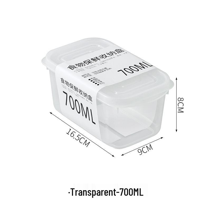 Transparent Food-Grade Fresh-Keeping Plastic Box with Lid for Refrigerator Use