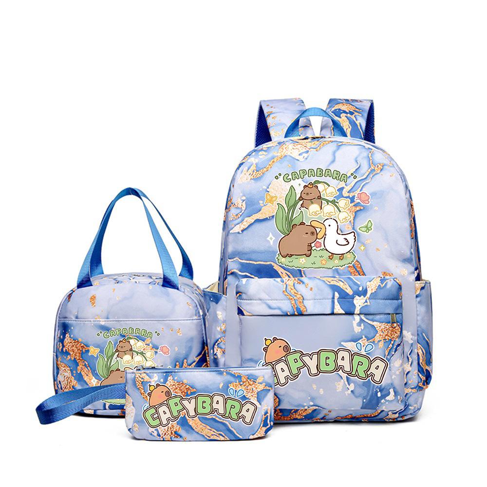 

Kapibara girl cute cute cartoon schoolbag high value primary school students grades 3-5 light backpack D as the picture