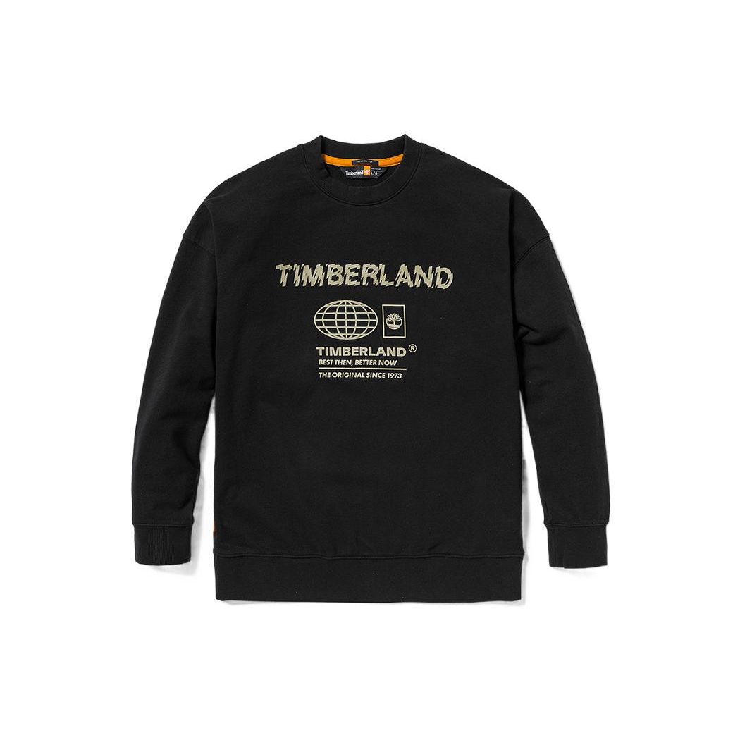 Timberland Black Crew Neck Printed Sweatshirt A6QG5-001 S